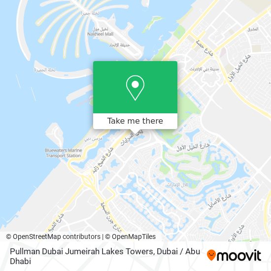 Pullman Dubai Jumeirah Lakes Towers map