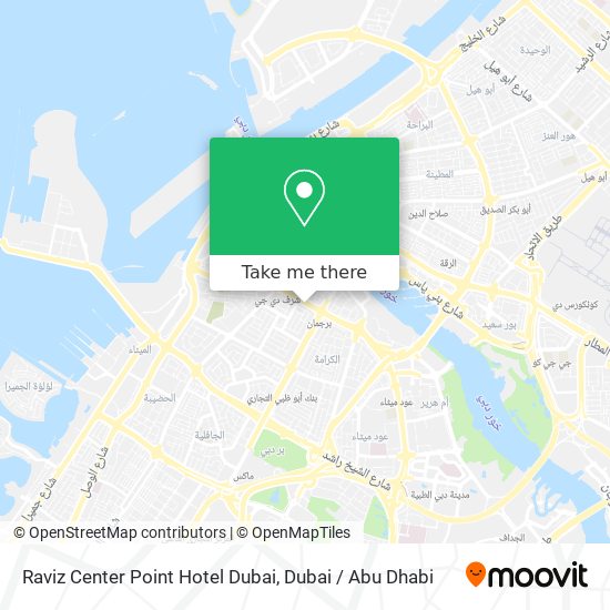 Raviz Center Point Hotel Dubai map