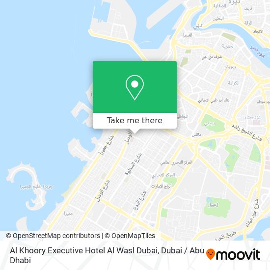 Al Khoory Executive Hotel Al Wasl Dubai map