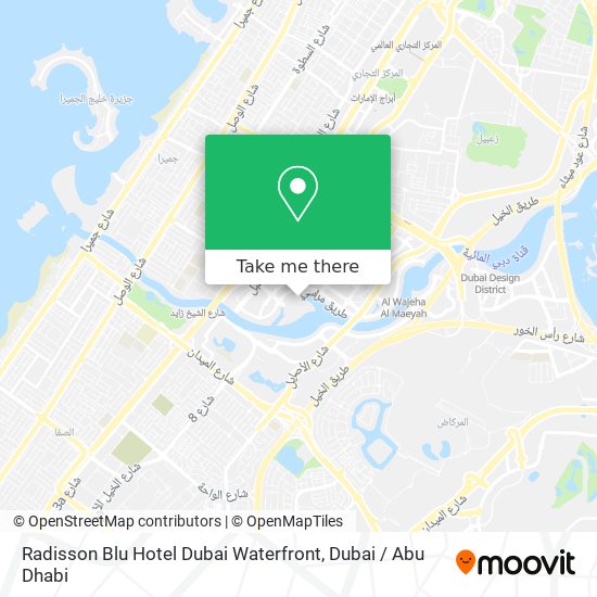 Radisson Blu Hotel Dubai Waterfront map