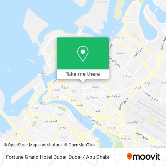 Fortune Grand Hotel Dubai map