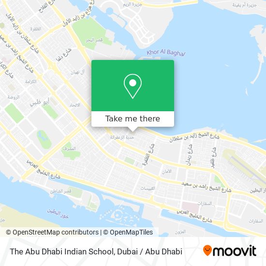 The Abu Dhabi Indian School map