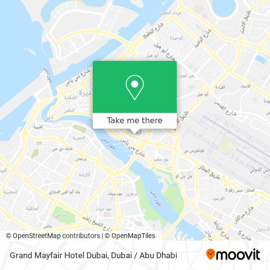 Grand Mayfair Hotel Dubai map