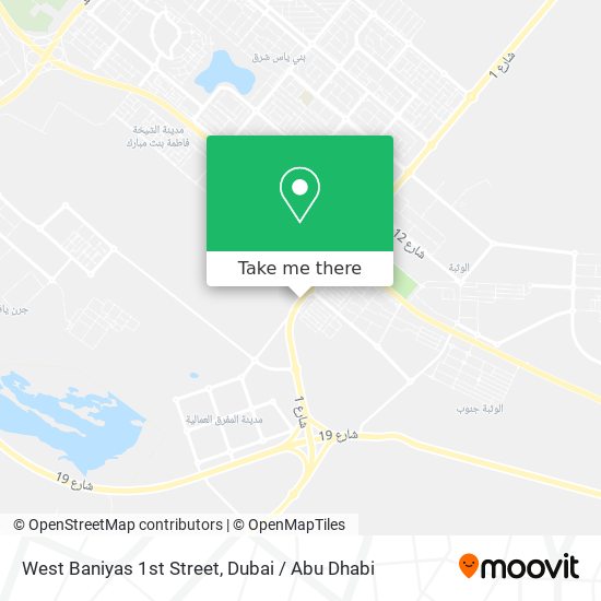 West Baniyas 1st Street map