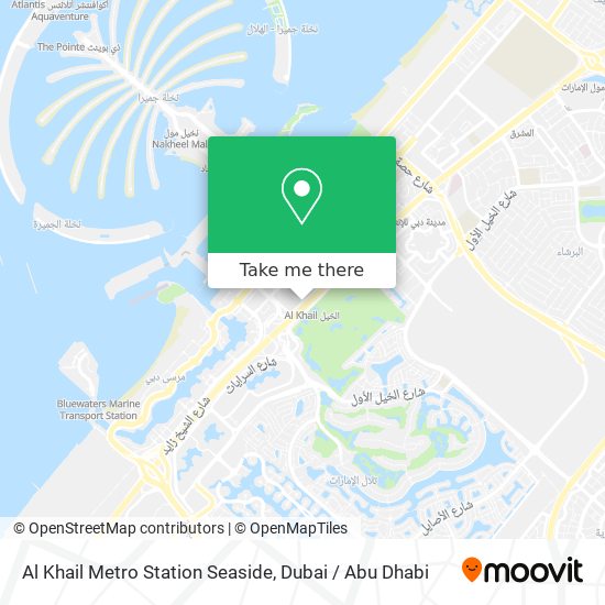 Al Khail Metro Station Seaside map