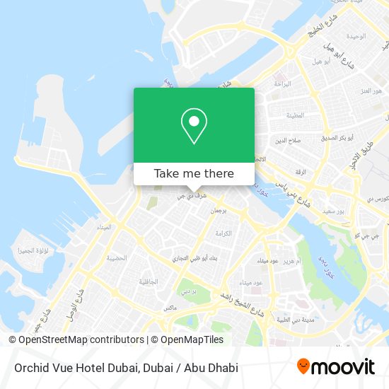 Orchid Vue Hotel Dubai map