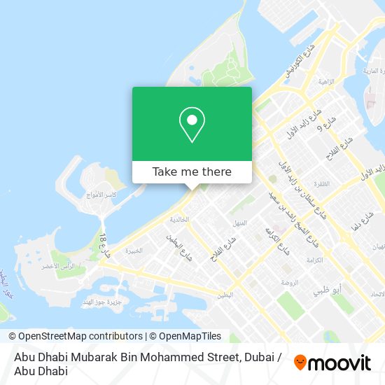 Abu Dhabi Mubarak Bin Mohammed Street map