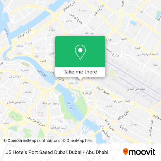 J5 Hotels Port Saeed Dubai map