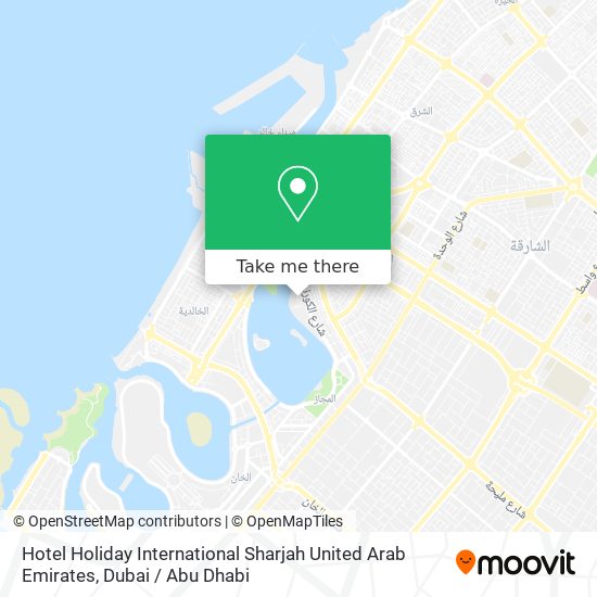 Hotel Holiday International Sharjah United Arab Emirates map