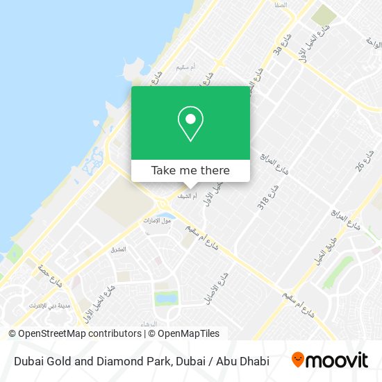 Dubai Gold and Diamond Park map