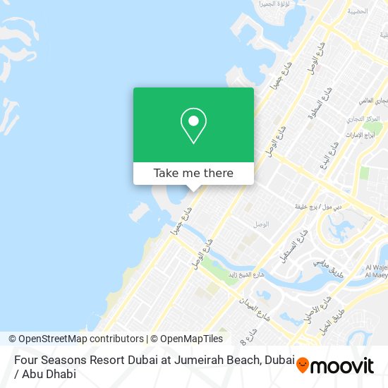 Four Seasons Resort Dubai at Jumeirah Beach map