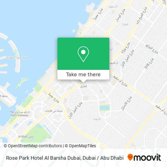 Rose Park Hotel Al Barsha Dubai map