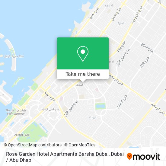 Rose Garden Hotel Apartments Barsha Dubai map