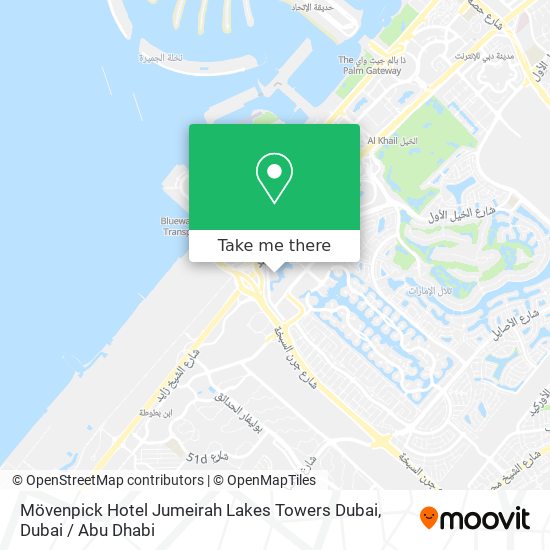 Mövenpick Hotel Jumeirah Lakes Towers Dubai map