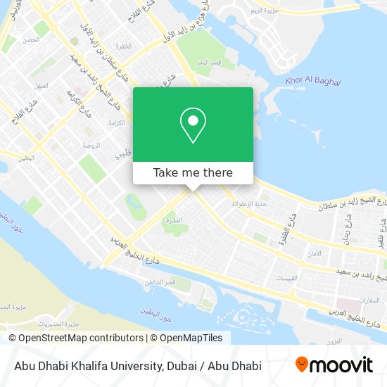 Abu Dhabi Khalifa University map