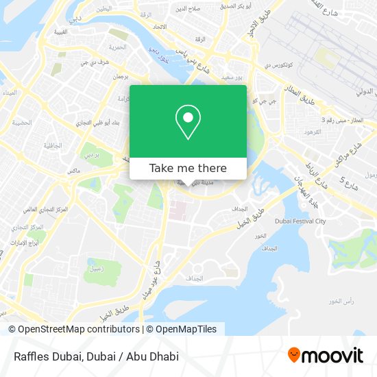 Raffles Dubai map