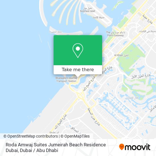 Roda Amwaj Suites Jumeirah Beach Residence Dubai map