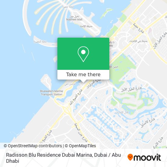 Radisson Blu Residence Dubai Marina map