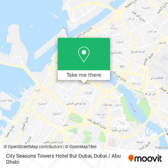 City Seasons Towers Hotel Bur Dubai map