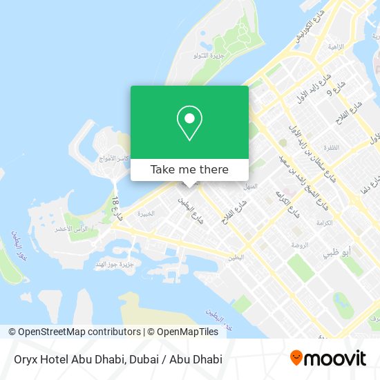 Oryx Hotel Abu Dhabi map