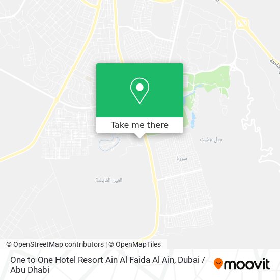 One to One Hotel Resort Ain Al Faida Al Ain map