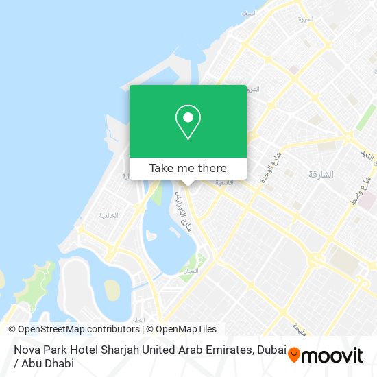 Nova Park Hotel Sharjah United Arab Emirates map