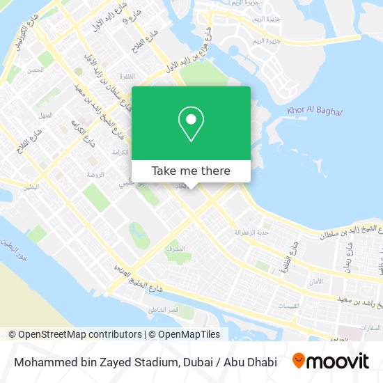 Mohammed bin Zayed Stadium map