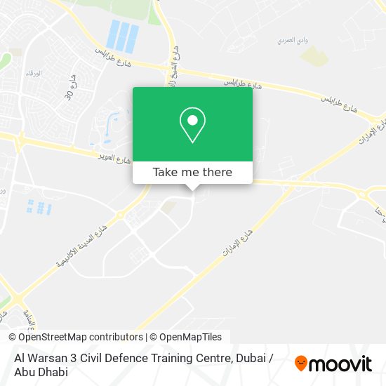 Al Warsan 3 Civil Defence Training Centre map