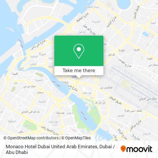 Monaco Hotel Dubai United Arab Emirates map