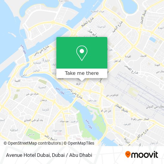 Avenue Hotel Dubai map