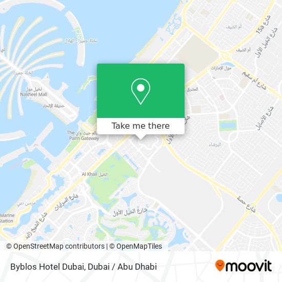 Byblos Hotel Dubai map