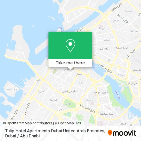 Tulip Hotel Apartments Dubai United Arab Emirates map