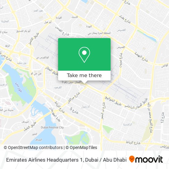 Emirates Airlines Headquarters 1 map