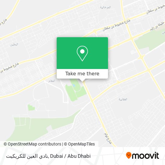 نادي العين للكريكيت map