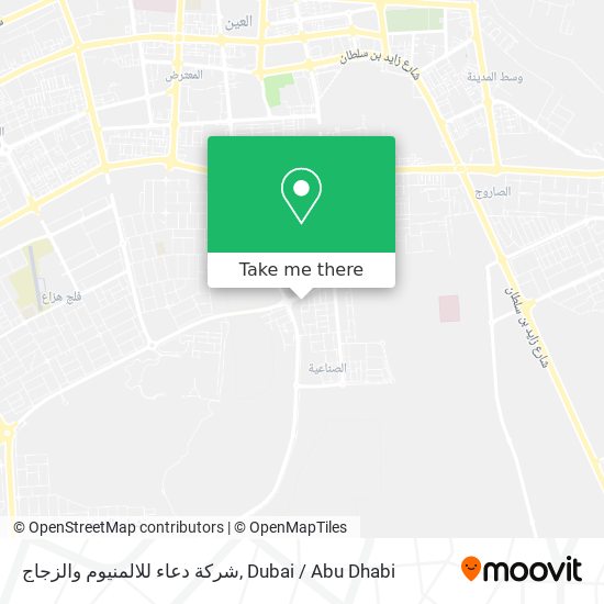 شركة دعاء للالمنيوم والزجاج map