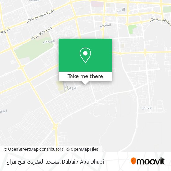 مسجد العفريت فلج هزاع map