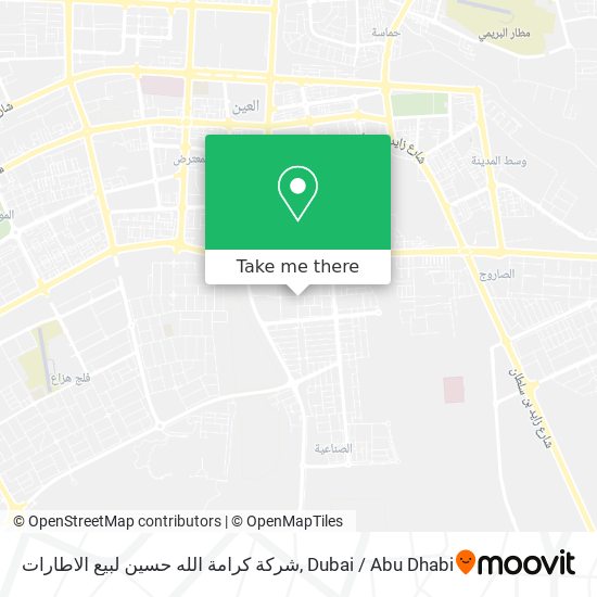 شركة كرامة الله حسين لبيع الاطارات map
