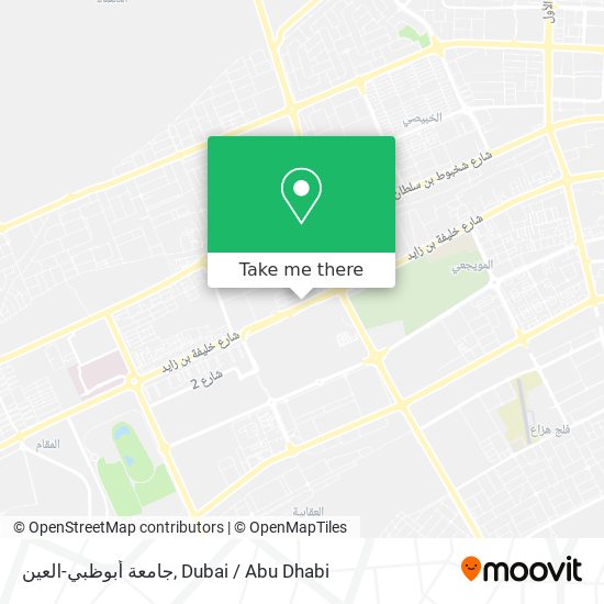 جامعة أبوظبي-العين map