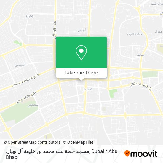 مسجد حصة بنت محمد بن خليفة آل نهيان map