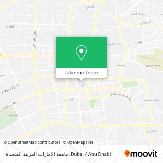 جامعة الإمارات العربية المتحدة map