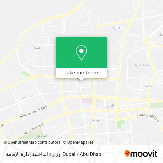 وزارة الداخلية إدارة الإقامة map