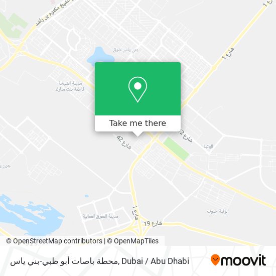 محطة باصات أبو ظبي-بني ياس map