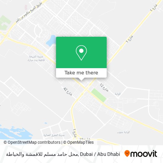 محل حامد مسلم للاقمشة والخياطة map