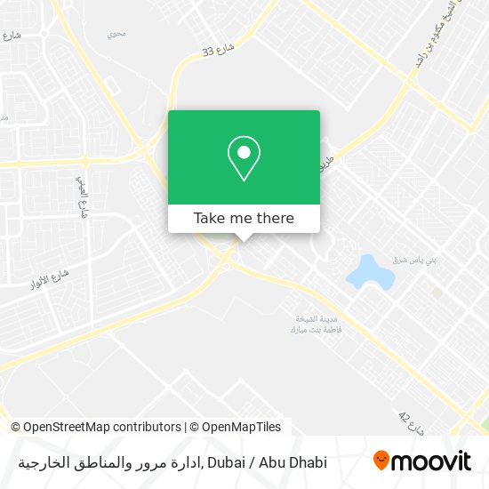 ادارة مرور والمناطق الخارجية map