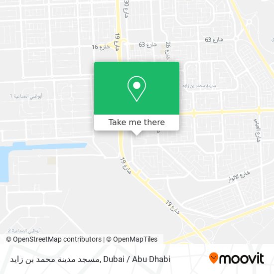 مسجد مدينة محمد بن زايد map