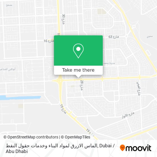 الماس الازرق لمواد البناء وخدمات حقول النفط map