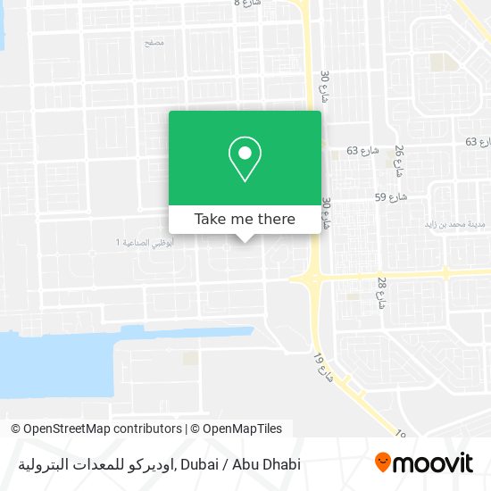 اوديركو للمعدات البترولية map