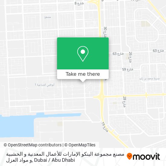 مصنع مجموعة الينكو الإمارات للأعمال المعدنية و الخشبية و مواد العزل map