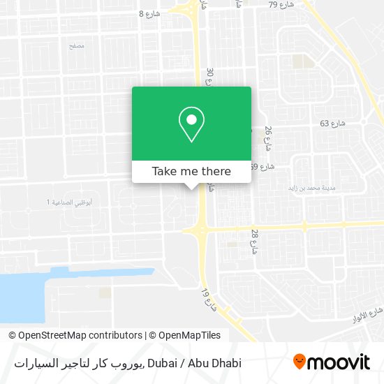 يوروب كار لتاجير السيارات map