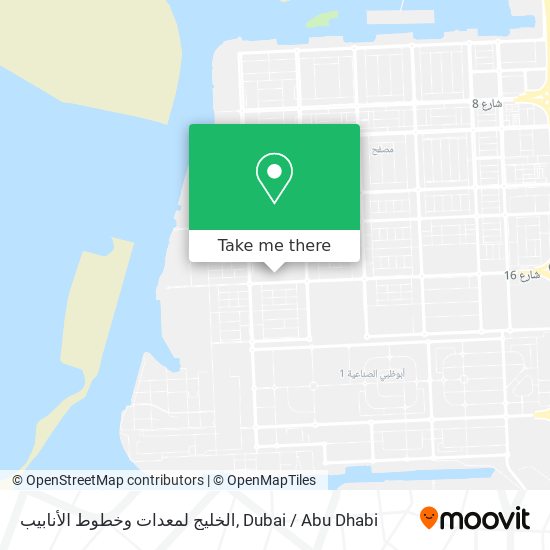 الخليج لمعدات وخطوط الأنابيب map